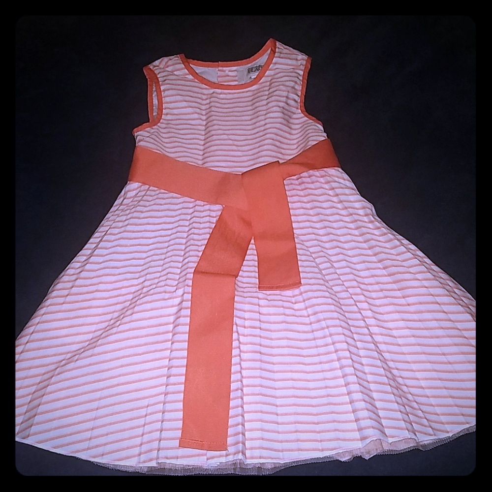 Girls orange stripe dress